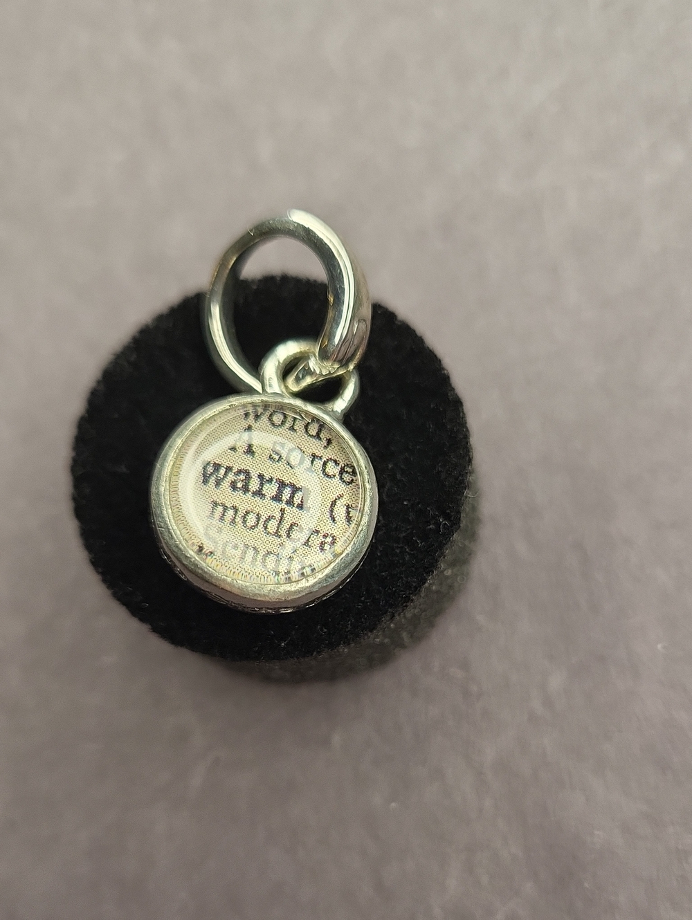 Silver Round Charm
